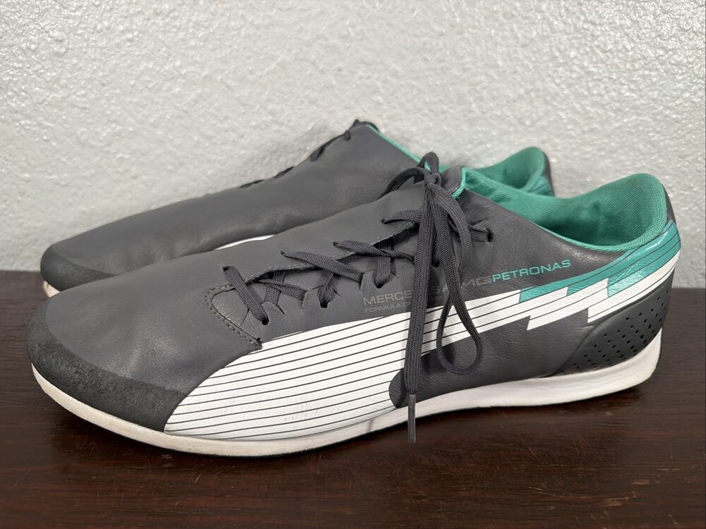 Puma Evospeed Shoes Mens 12 Gray Mercedes AMG Petronas Formula 1 Racing Team